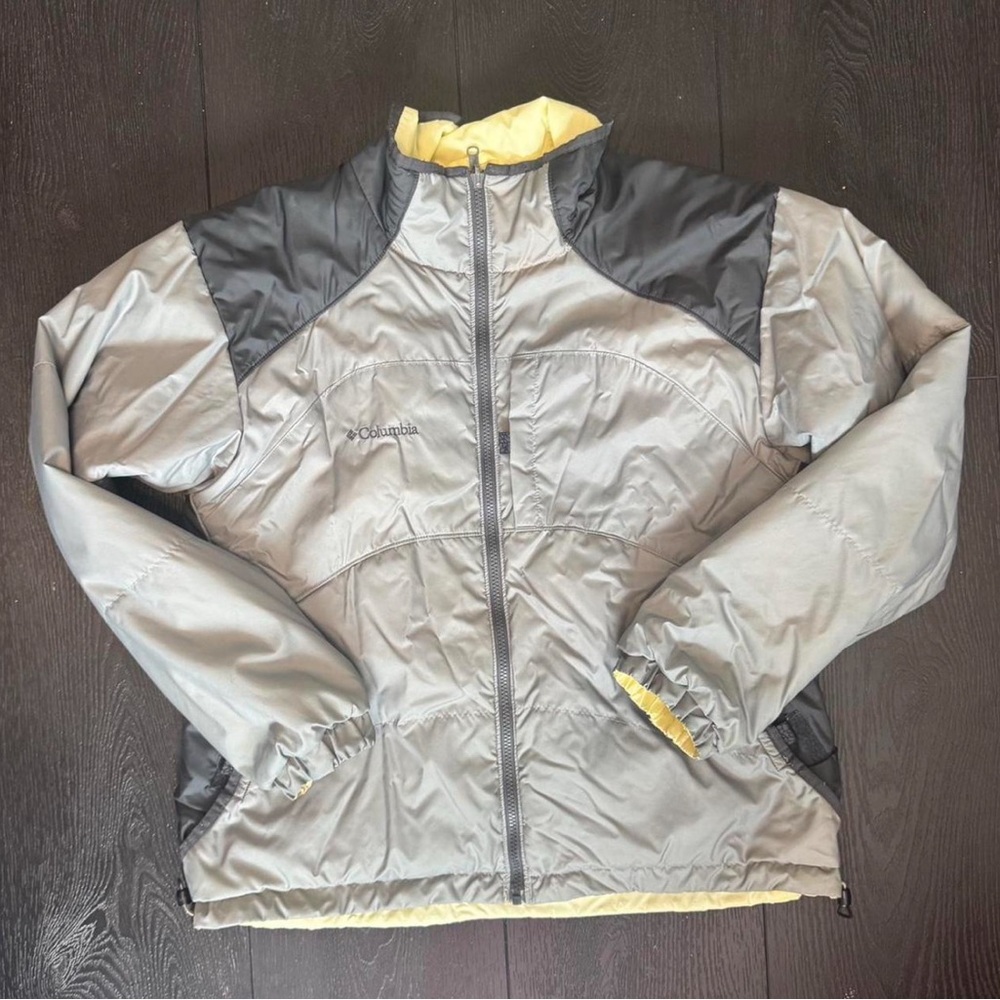 Columbia Gray and Yellow Puffer Jacket